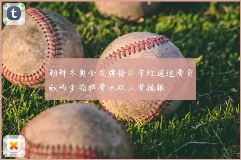 朝鲜冬奥会奖牌榜公布短道速滑贡献两金花样滑冰双人滑摘银